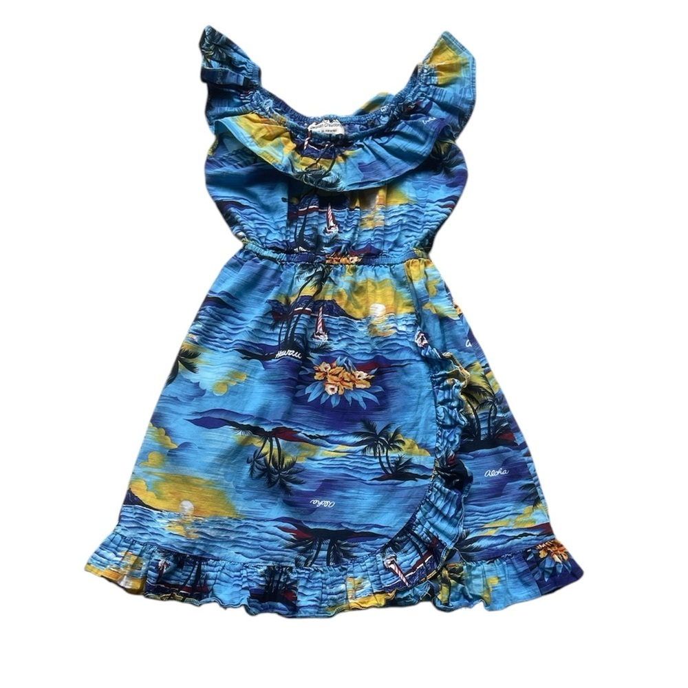 Royal Hawaiian Creations Girls’ Tropical Ruffle Dress Made in Hawaii Size 10